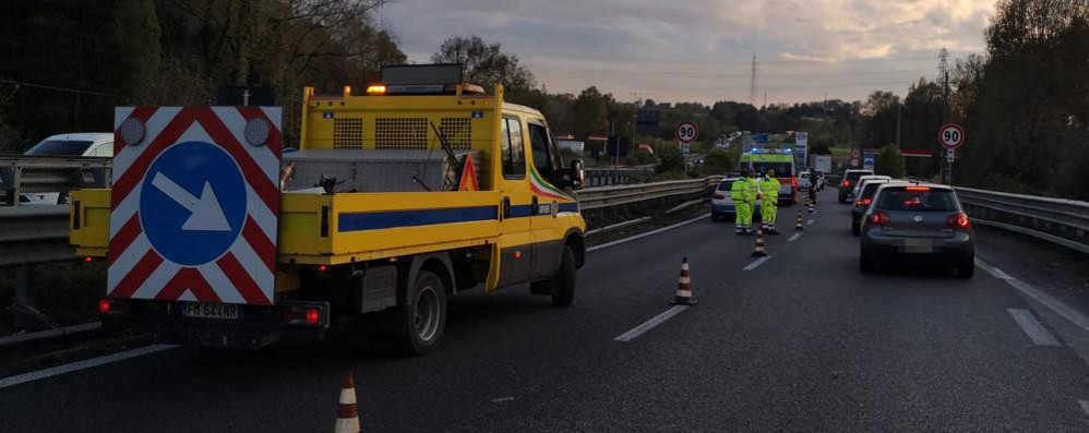 Statale 36 Valassina incidente Veduggio Capriano sud