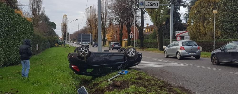 Lesmo incidente lunedì 25 novembre 2019