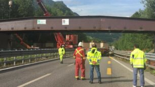 Il cvaro del nuovo Ponte di Annone nei mesi scorsi