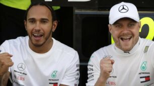 Lewis Hamilton e Valtteri Bottas compagni di squadra in Mercedes.