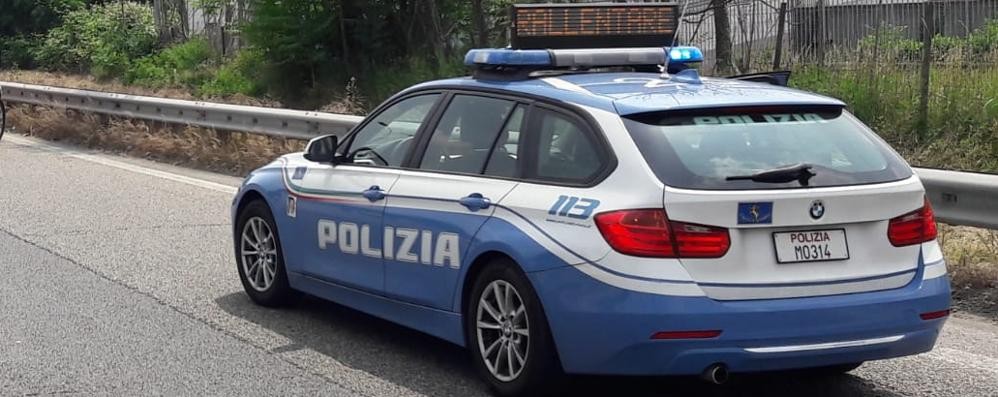 Statale 36 polizia stradale - foto d’archivio