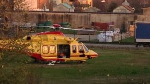 Brugherio: l'elisoccorso nell'area di via turati