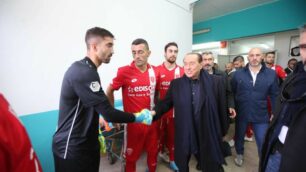 Calcio, le foto di Olbia-Monza davanti a Berlusconi
