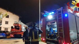 I vigili del fuoco a Cesano Maderno