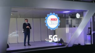 Il direttore dell’autodromo Pietro Benvenuti alla presentazione del 5G