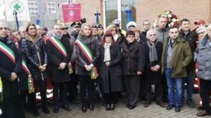 Un momento della commemorazione delle vittime della strage di Pioltello di sabato 25 gennaio 2020