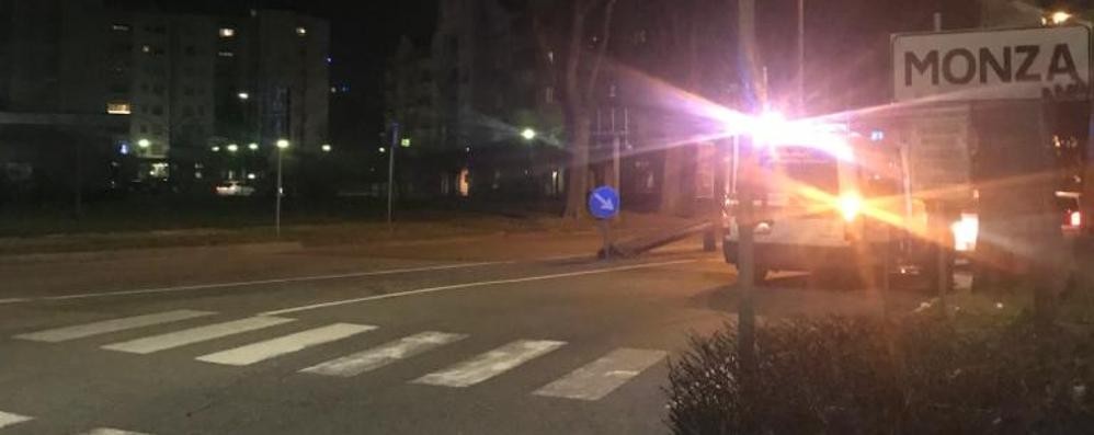 Monza incidente viale Campania investimento pedone - foto Polizia locale