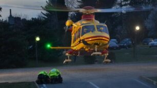 Elisoccorso per incidente - foto d’archivio