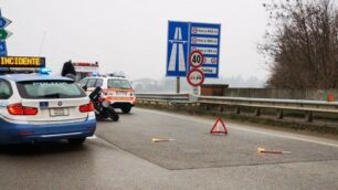 Statale 36 immissione Carate Brianza incidente auto moto