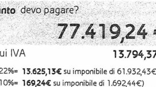 Vimercate: la bolletta da 77.000 euro