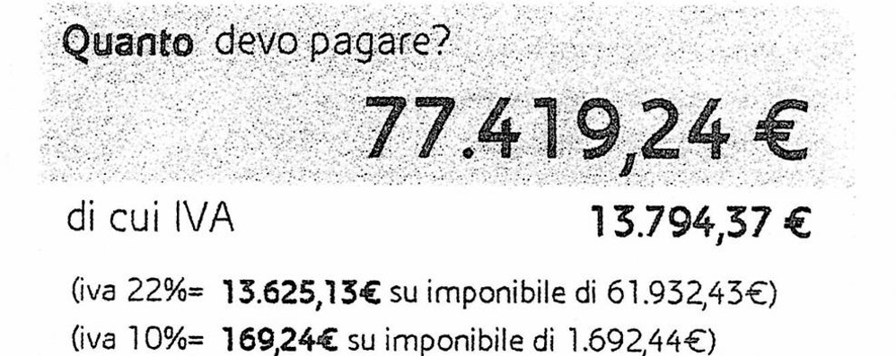 Vimercate: la bolletta da 77.000 euro