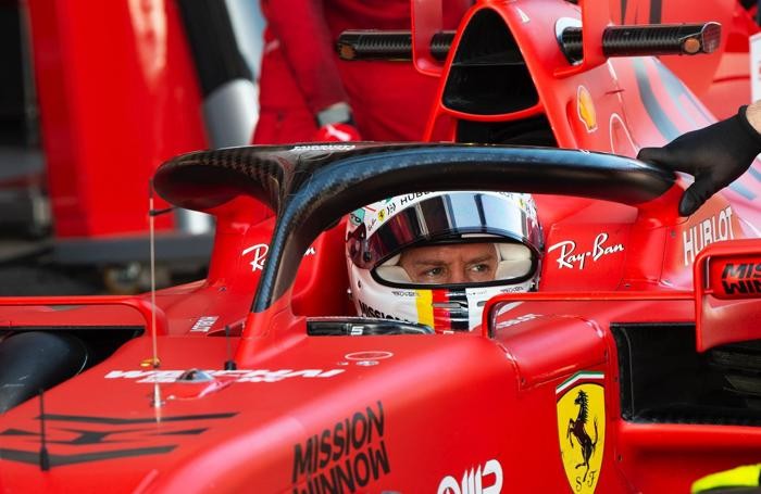 F1 2020 Test Barcellona 27 febbraio Formula 1: Ferrari Sebastian Vettel - foto Fabio Vegetti/ilCittadinoMB