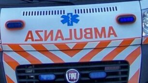 L'ambulanza e i soccorritori sul posto