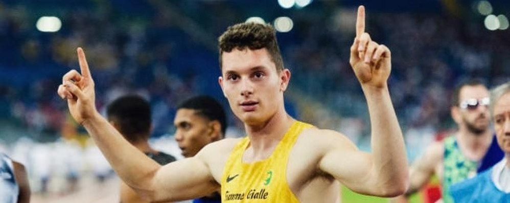 Tortu esulta. Ad Ancona è diventato campione italiano indoor dei 60 metri piani