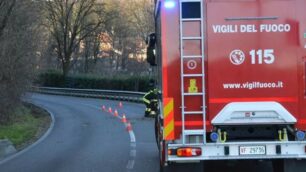 Vento forte Carate Brianza via Milite Ignoto chiusa per caduta piante