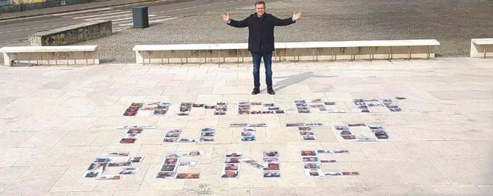 Don Giuseppe Corbari e il messaggio ben augurante con le foto dei fedeli