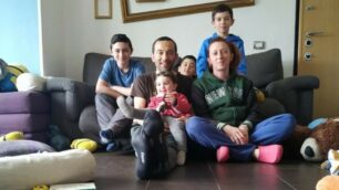 La famiglia Veltri,  Stefano, Elena e i figli: Achille, Dante, Augusto e Bianca