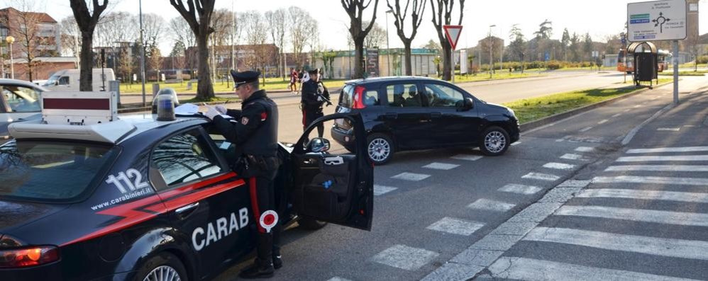 Un controllo dei carabinieri