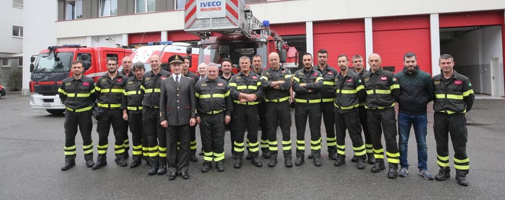 I vigili del fuoco di Monza