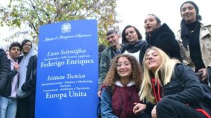 Alcuni studenti di Enriques ed Europa Unita. La foto è stata scattata prima dell’emergenza coronavirus
