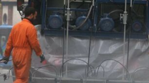 L’operazione di sanificazione