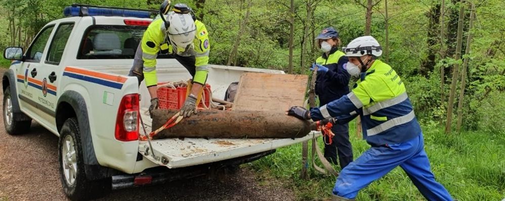 La bombola di ossigeno rimossa