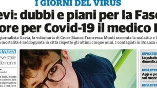 prima pagina il Cittadino giovedì 23 aprile 2020 e Arcobaleni