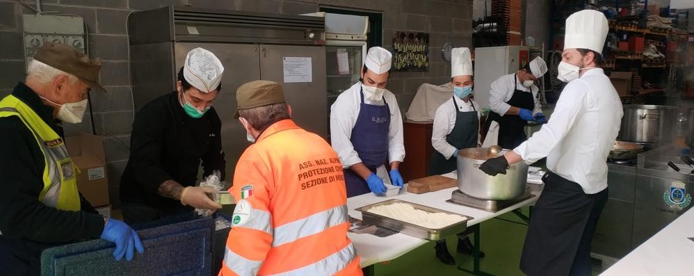 Cucina da campo alpini Monza coronavirus