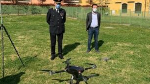 Il drone della polizia locale di Monza