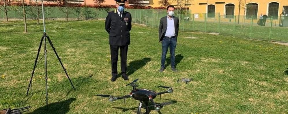 Il drone della polizia locale di Monza