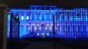 La Villa reale di Monza vestita di blu