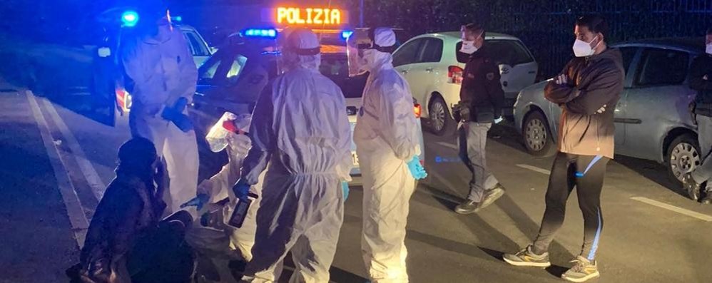 L’intervento della Polizia