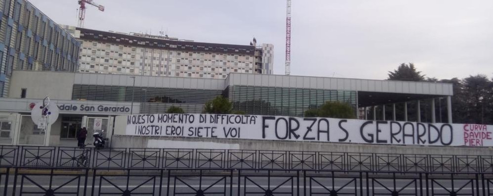 Coronavirus ultras Monza curva Davide Pieri per ospedale San Gerardo - foto su Pagina Facebook