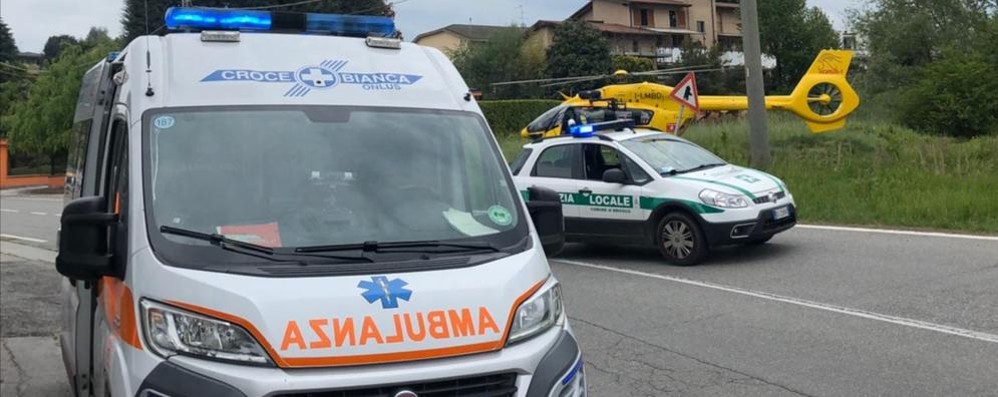 Malore a Capriano: sul posto l’ elisoccorso da Bergamo e un’ambulanza della Croce Bianca di Giussano