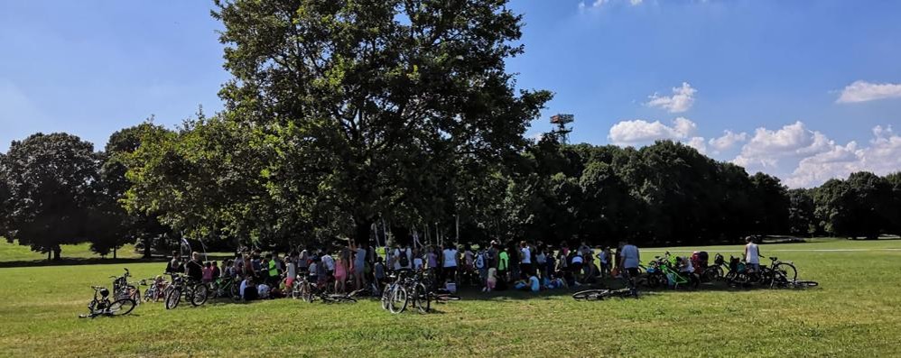 I ragazzi dei centri estivi META - Cooperativa sociale onlus a luglio 2019 nel Parco di Monza