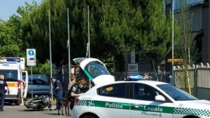 Meda incidente auto moto giovedì 28 maggio 2020 via Trieste