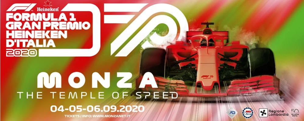 Il manifesto che annuncia il Gran Premio di Monza 2020