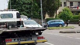 Giussano incidente via Monte Grappa