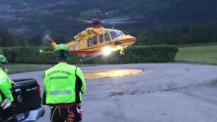 L’elicottero del soccorso alpino