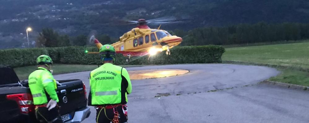 L’elicottero del soccorso alpino