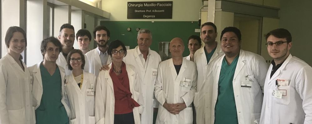 L’equipe di chirurgia maxillo facciale del San Gerardo di Monza