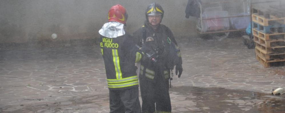 I vigili del fuoco a Triuggio