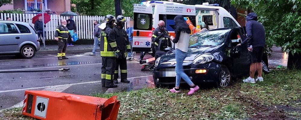 Desio incidente via Forlanini giovedì 4 giugno 2020