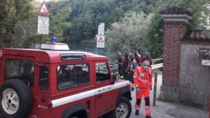 I vigili del fuoco intervenuti nella zona della centrale idroelettrica Esterle