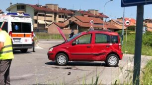 La scena dell’incidente ad Agrate Brianza
