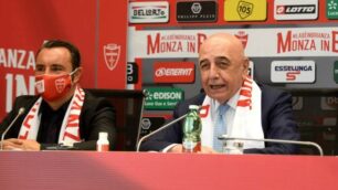 Adriano Galliani con mister Brocchi