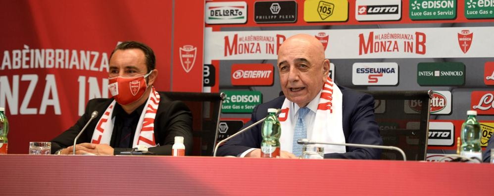 Adriano Galliani con mister Brocchi