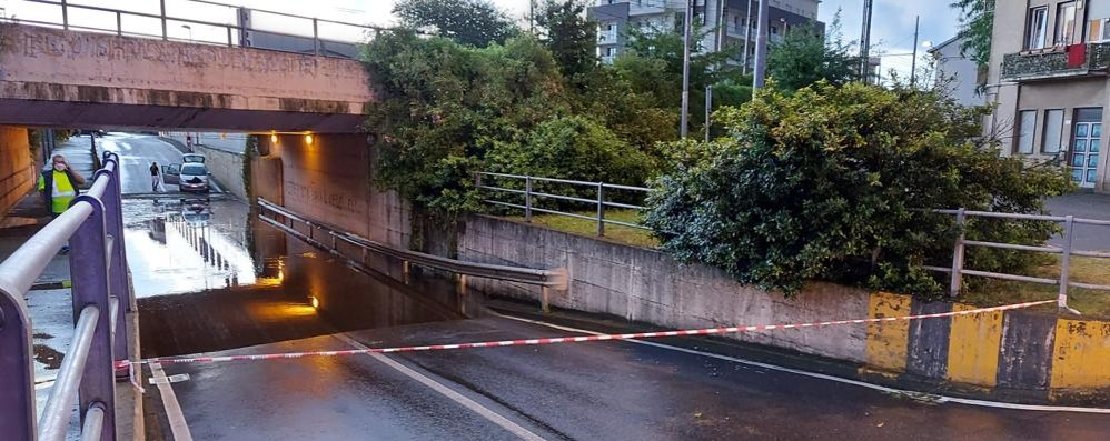 Lissone sottopasso via Mascagni allagato 2 giugno