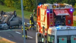 Incidente Milano Meda Meda Barlassina ribaltamento