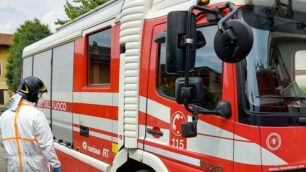 I vigili del fuoco in via Casati